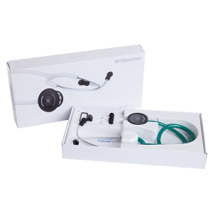 Stetoscop din inox cu membrană dublă Riester Duplex 2.0 verde cutie